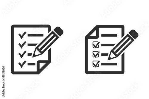 Clipboard pencil - vector icon.