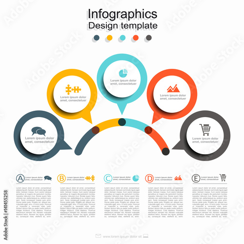 Infographic design template with place for your data. Vector.