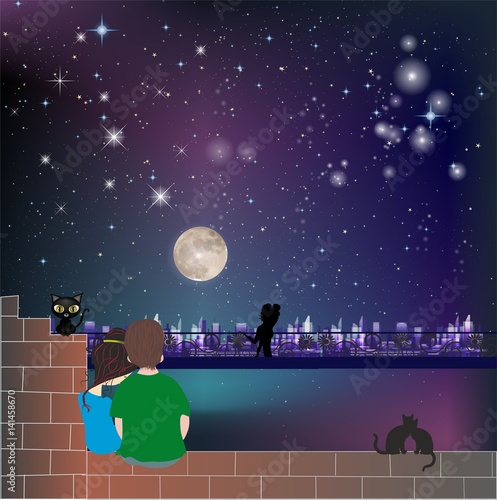 Na dachu nocą