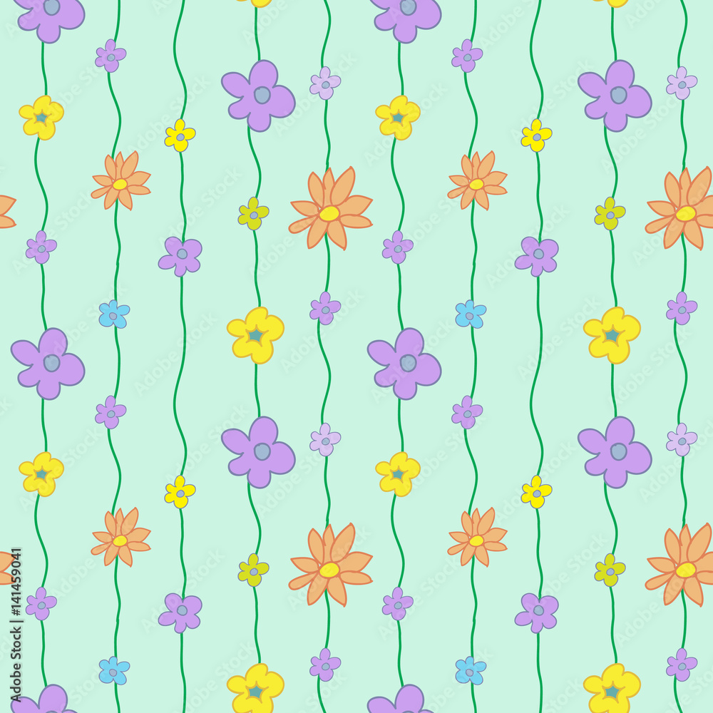 Abstract  spring floral seamless pattern
