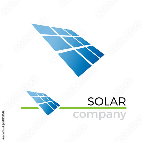 Vector sign solar panel, green energy and renewable