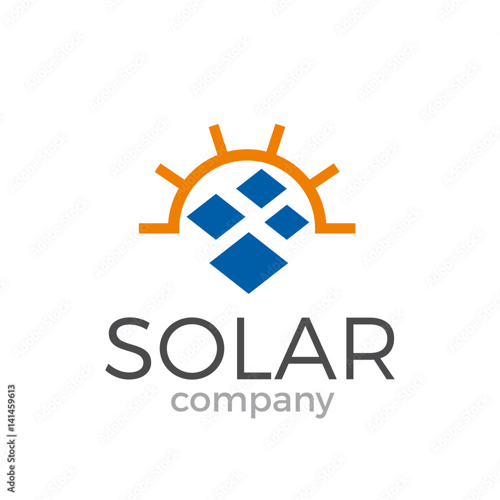 Obraz premium Vector sign solar panel, green energy and renewable