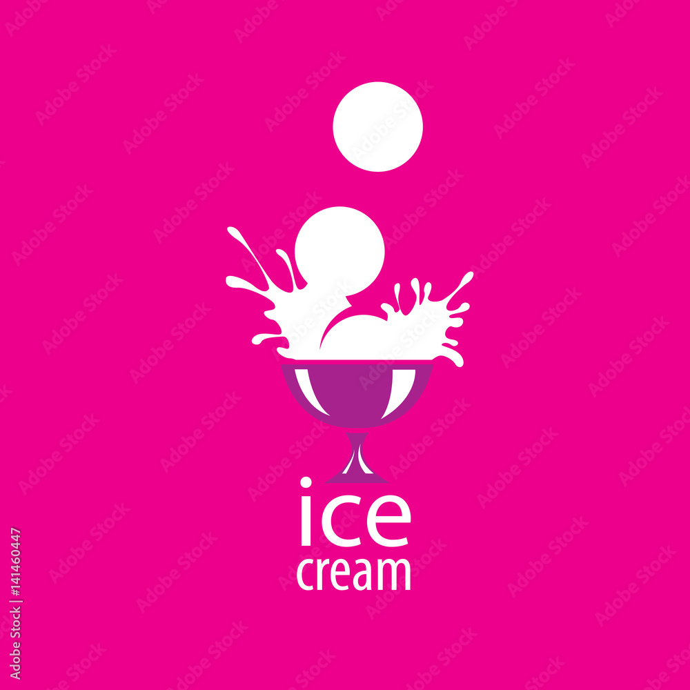 Obraz premium logo ice cream