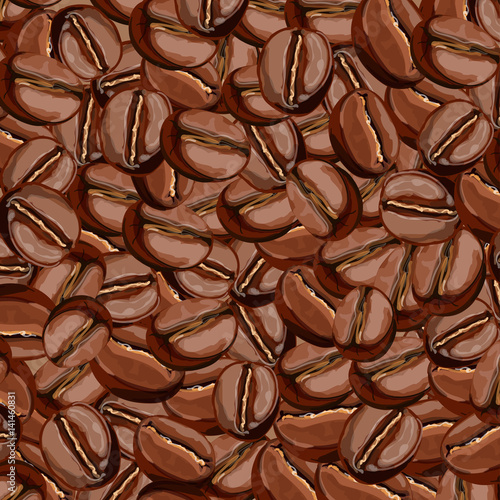 Coffee background. Coffee beans vector illustration.