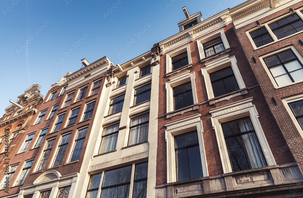 Traditional old houses of Amsterdam