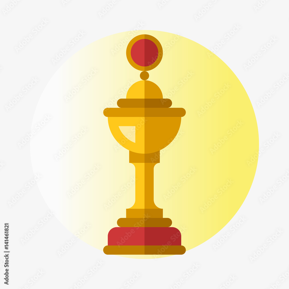 Vector trophy champion cup flat icon winner gold award and victory prize sport success best win golden leadership competition illustration. Vector trophy champion cup flat icon winner gold award and victory prize sport success best win golden leadership competition illustration.