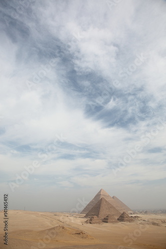 Great Egyptian pyramids in Giza  Cairo   