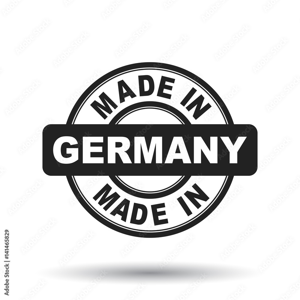 Made in Germany black stamp. Vector illustration on white background