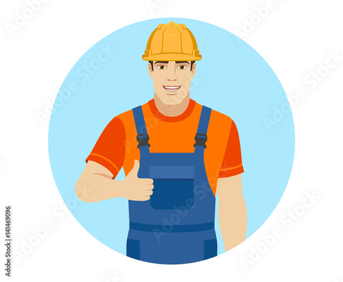Builder shows thumb up