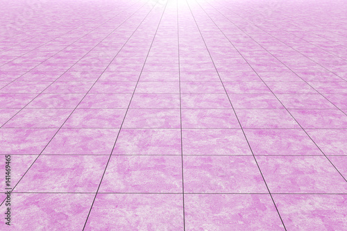 Close-up of pink glazed tile floor/wall