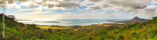 View from the viewpoint. Mauritius. Panorama