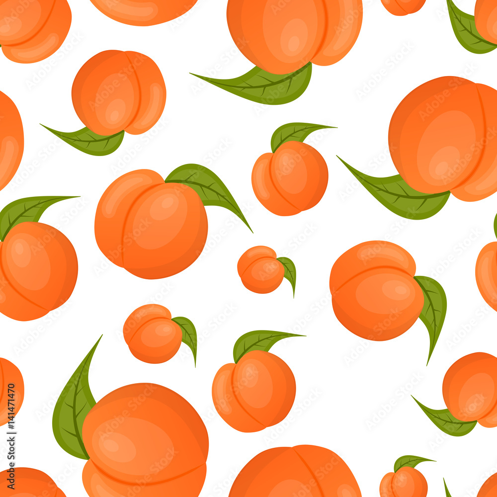 Peach seamless pattern Peach seamless pattern