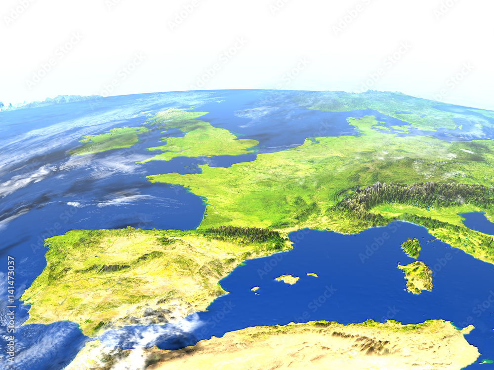 Iberia on planet Earth
