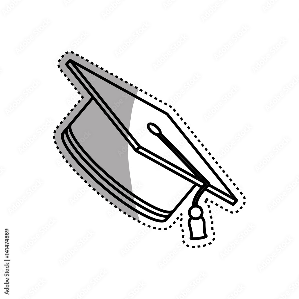 Student graduation hat icon vector illustration graphic design