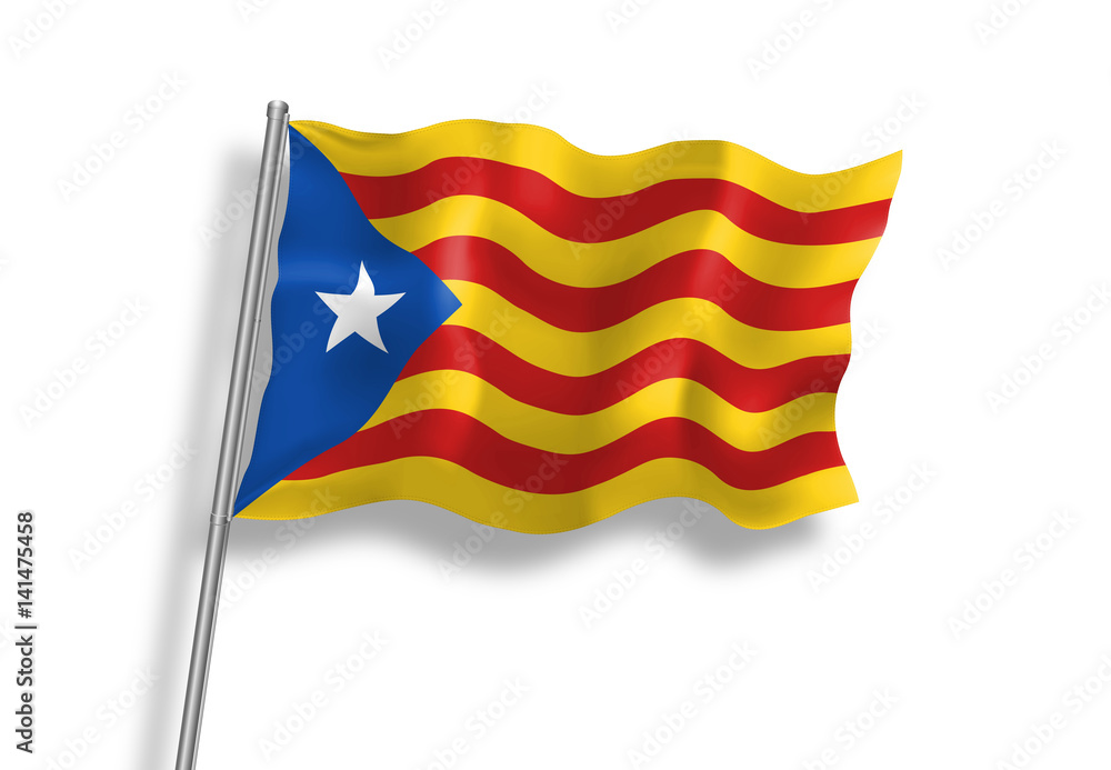 Drapeau De Table Catalogne Estelada 14x21cm - AZ FLAG - Neuf