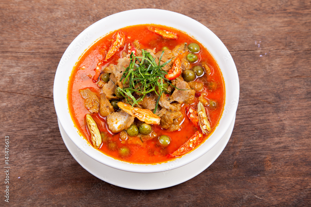 Panaeng or Meat in Spicy Coconut Cream,Thailand famous food Panaeng or Meat in Spicy Coconut Cream,Thailand famous food