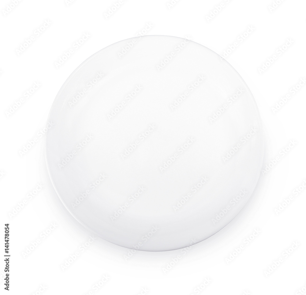 glass white plate on white background glass white plate on white background