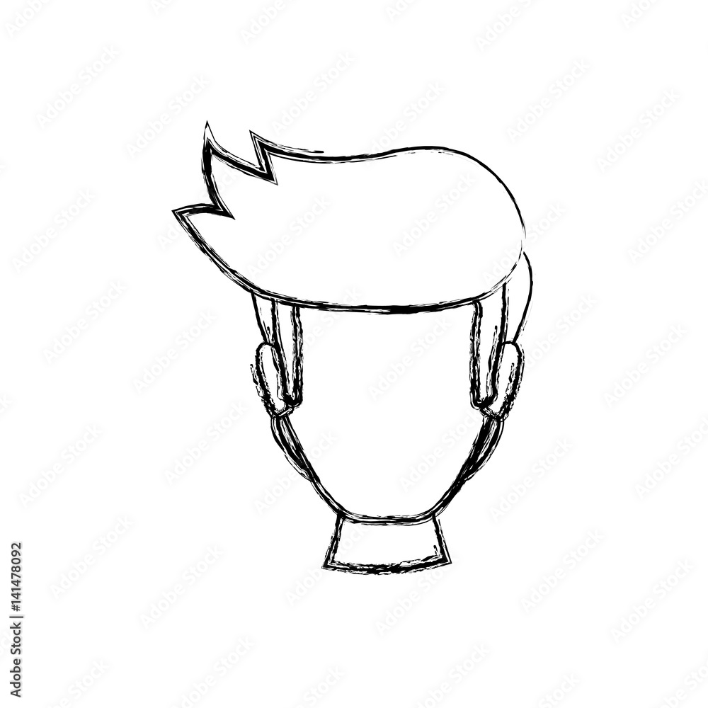 Man faceless head icon vector illustration graphic design Man faceless head icon vector illustration graphic design
