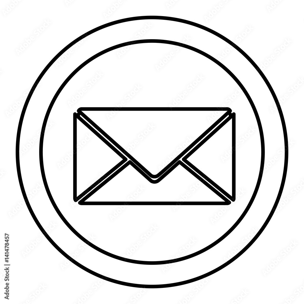 round symbol letter message icon, vector illustration design