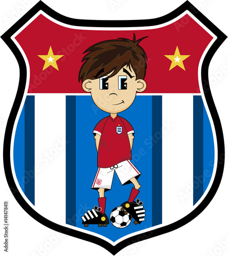 Cute Cartoon Soccer Football Boy