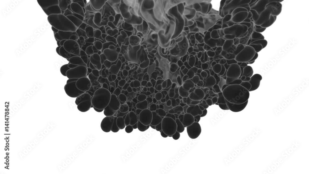Abstract background black Ink or smoke with alpha mask for motion effects and compositing VFX. Beautiful Ink clouds or smoke move in slow motion with luma matte. Version 22 Abstract background black Ink or smoke with alpha mask for motion effects and compositing VFX. Beautiful Ink clouds or smoke move in slow motion with luma matte. Version 22