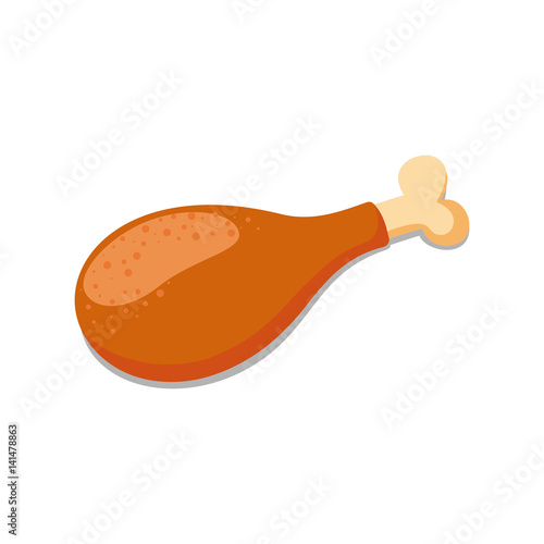chicken thighs icon, isolated chicken legs