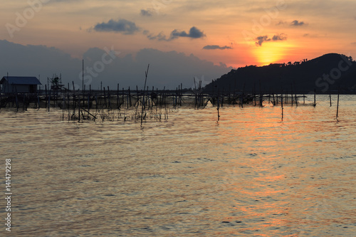 Landscape Sunset Lake Songkhla