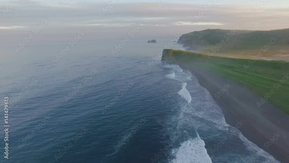aerial view. Span over the shore at sunset. The most beautiful flight over the sea at sunset. aerial view. Span over the shore at sunset. The most beautiful flight over the sea at sunset.