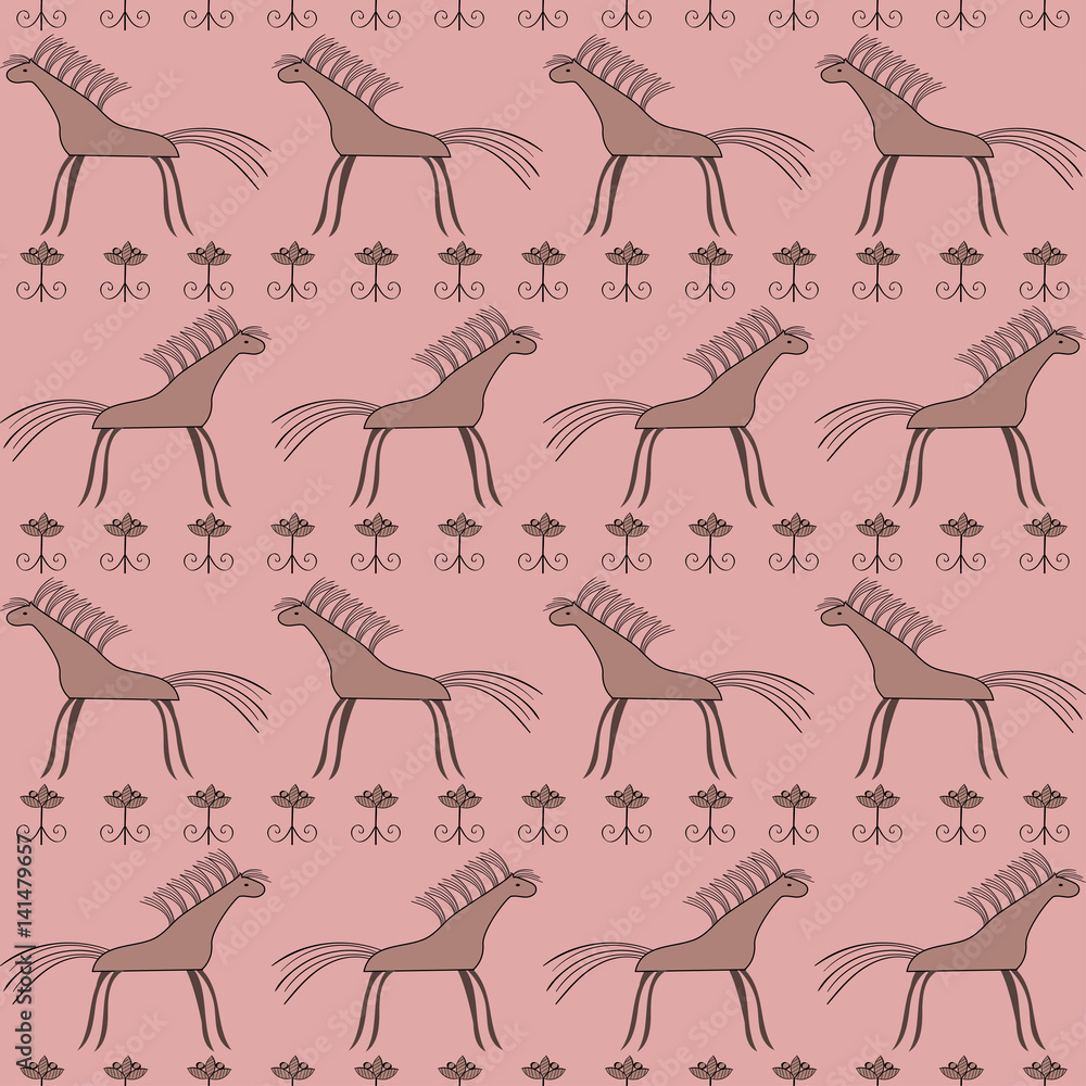 Horse seamless pattern. Horse seamless pattern.