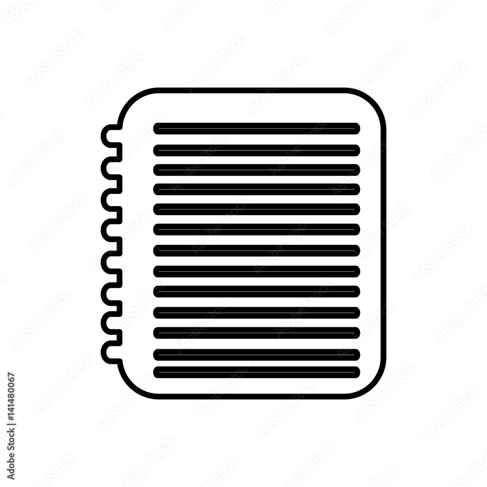 notebook with paper writing icon, vector illustration design notebook with paper writing icon, vector illustration design