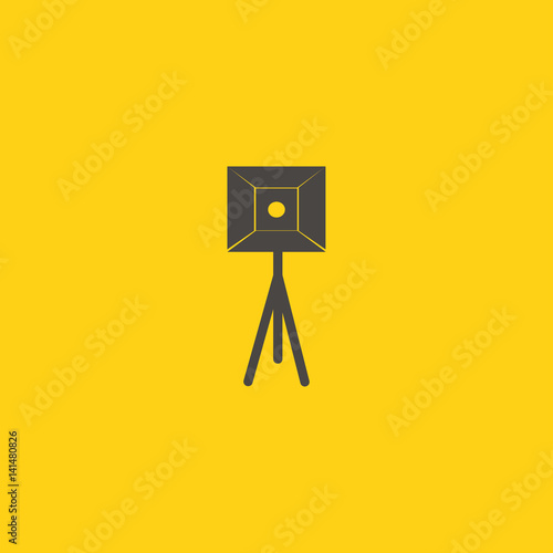 Softbox light ,Studio lighting icon , vector