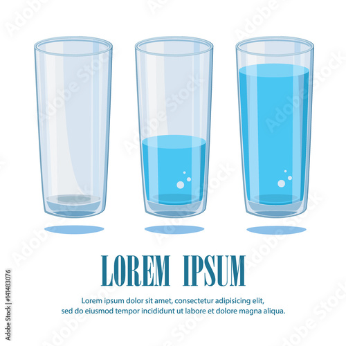 
Glass with Milk isolated vector illustration on white background.