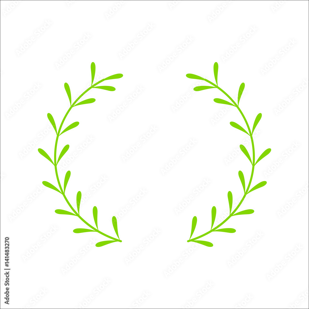 wreath leafs green crown icon wreath leafs green crown icon