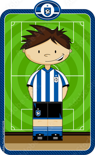 Cute Cartoon Soccer Football Player