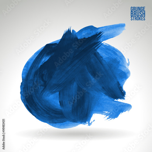 Brush stroke and texture. Grunge vector abstract hand - painted element. Underline and border.