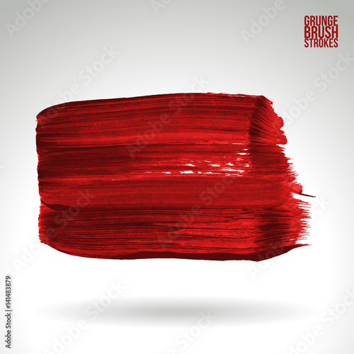 Brush stroke and texture. Grunge vector abstract hand - painted element. Underline and border.