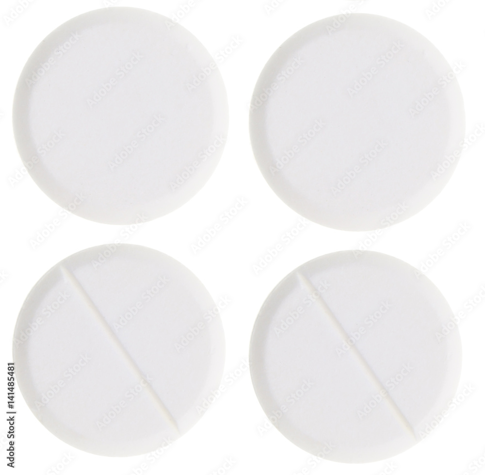 medical pills on white background medical pills on white background