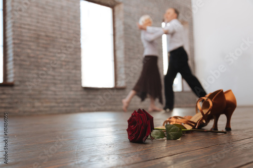 Crafty pensioners tangoing in the dance studio