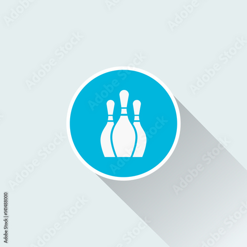 flat bowling skittle icon