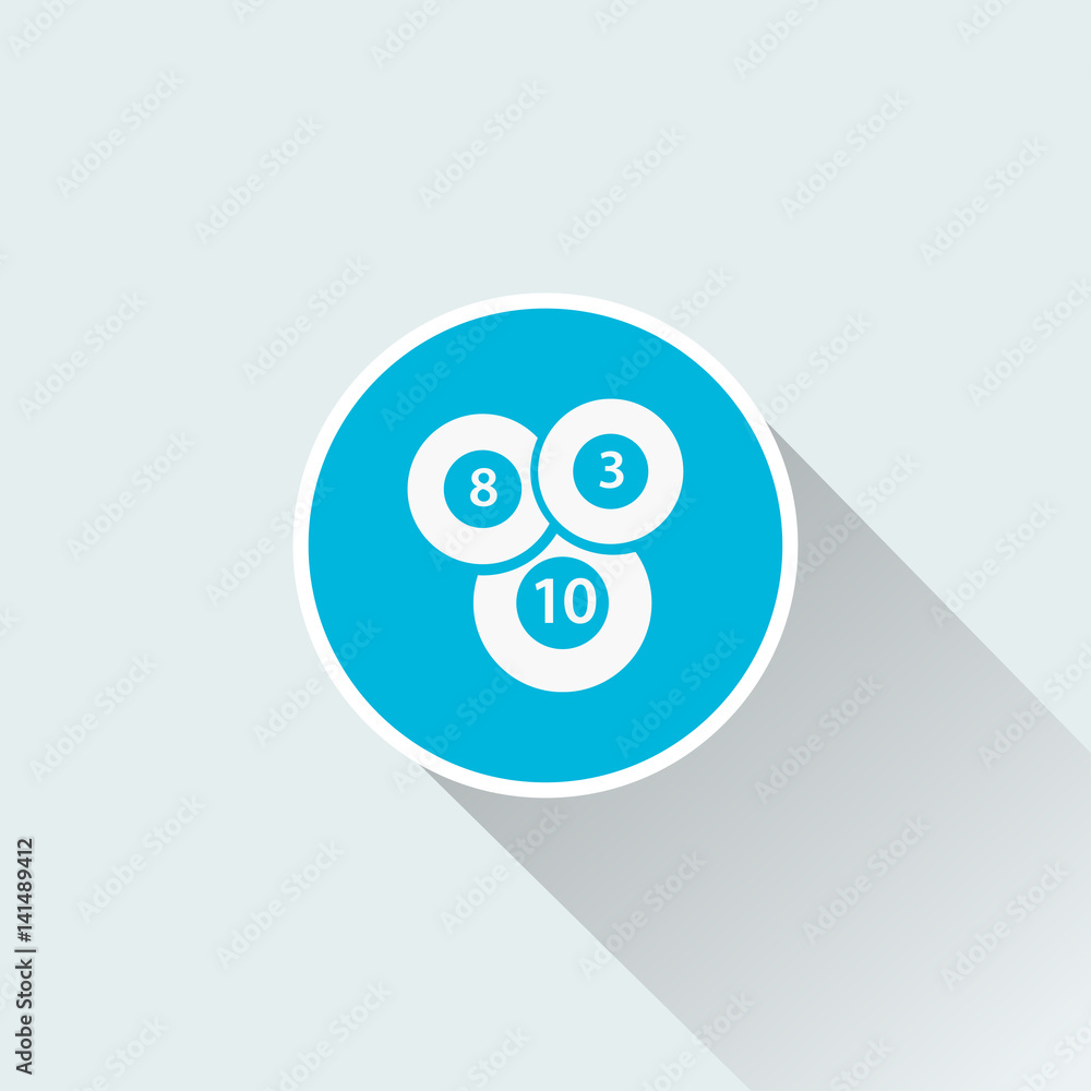 flat billiard sphere icon flat billiard sphere icon