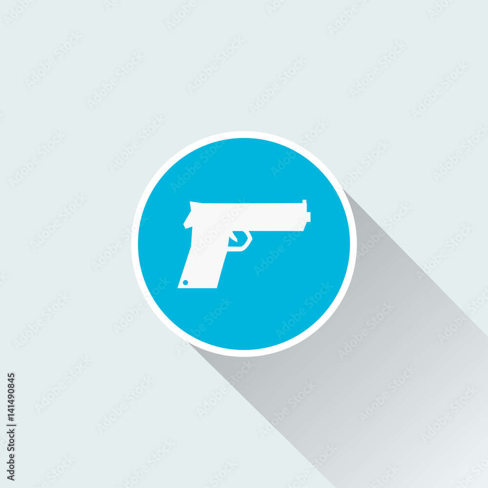 Fototapeta premium flat gun icon