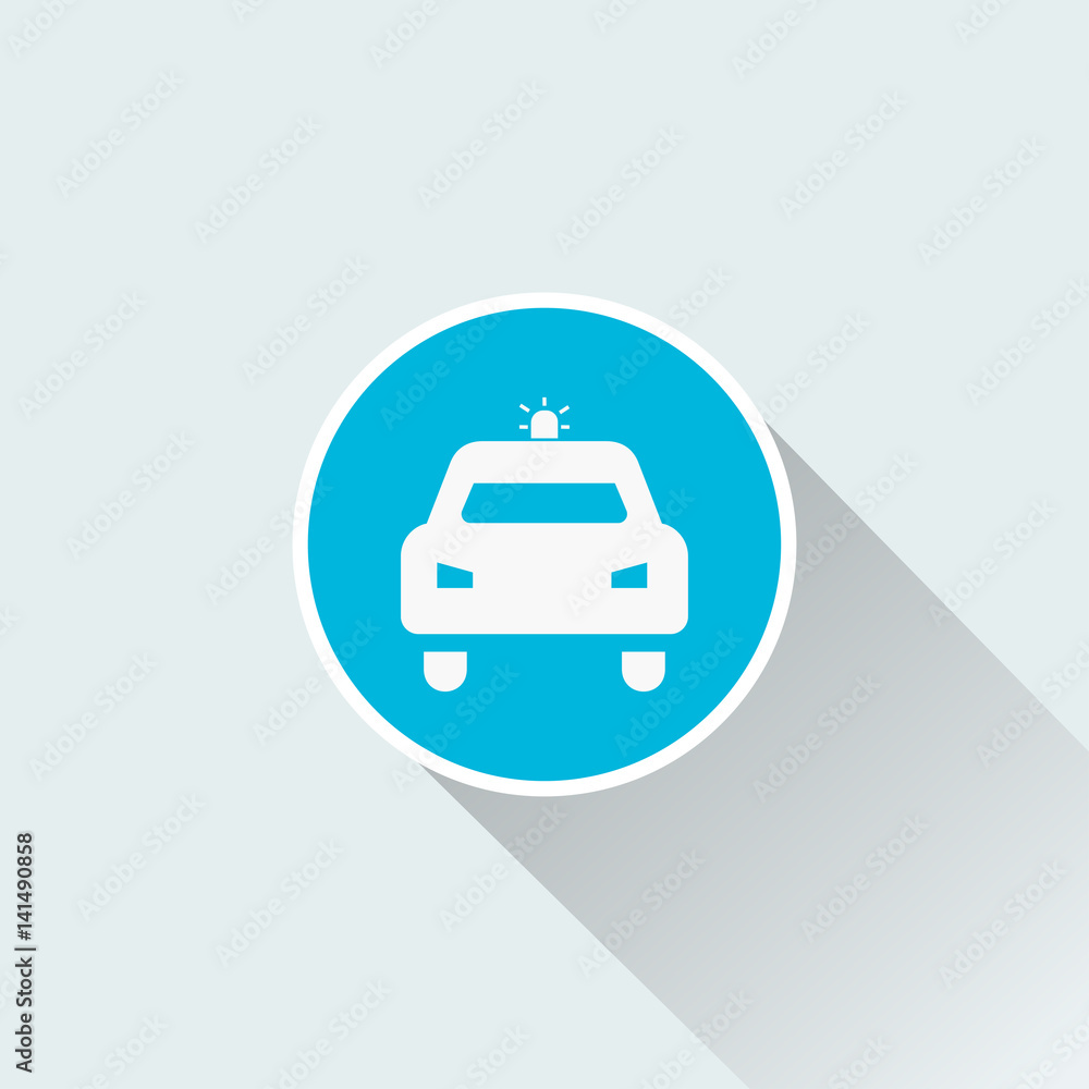 flat police car icon flat police car icon