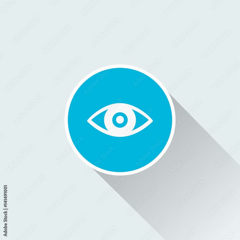flat open eye icon flat open eye icon
