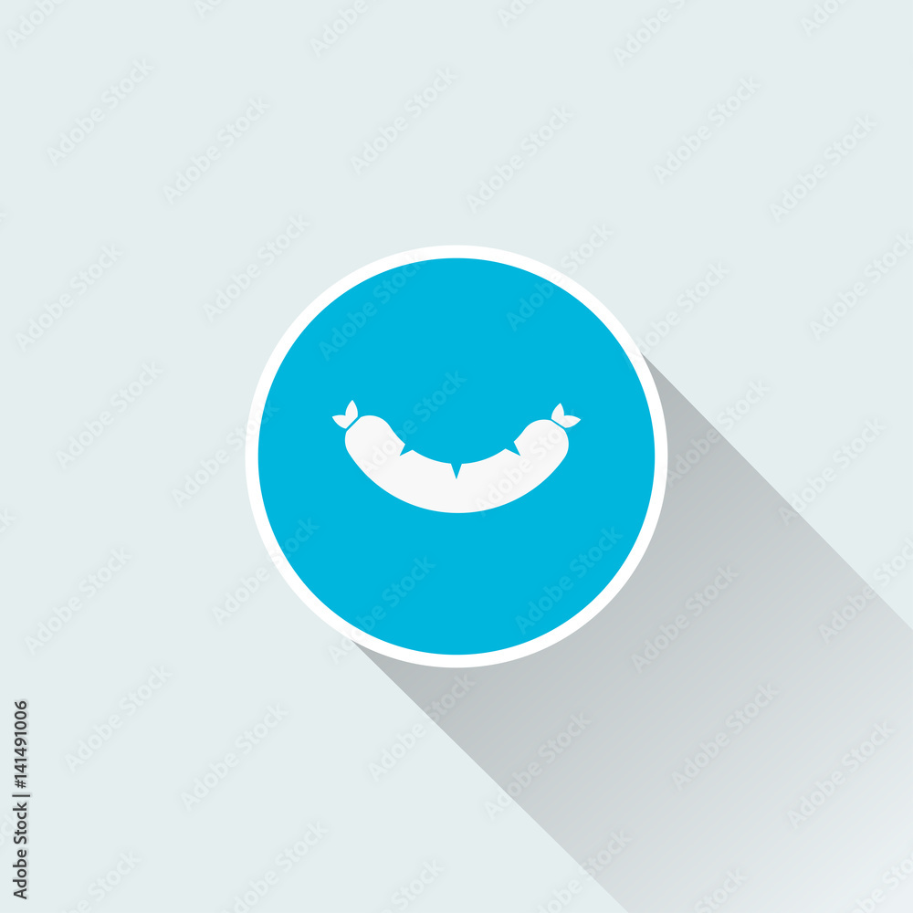 flat sausage icon