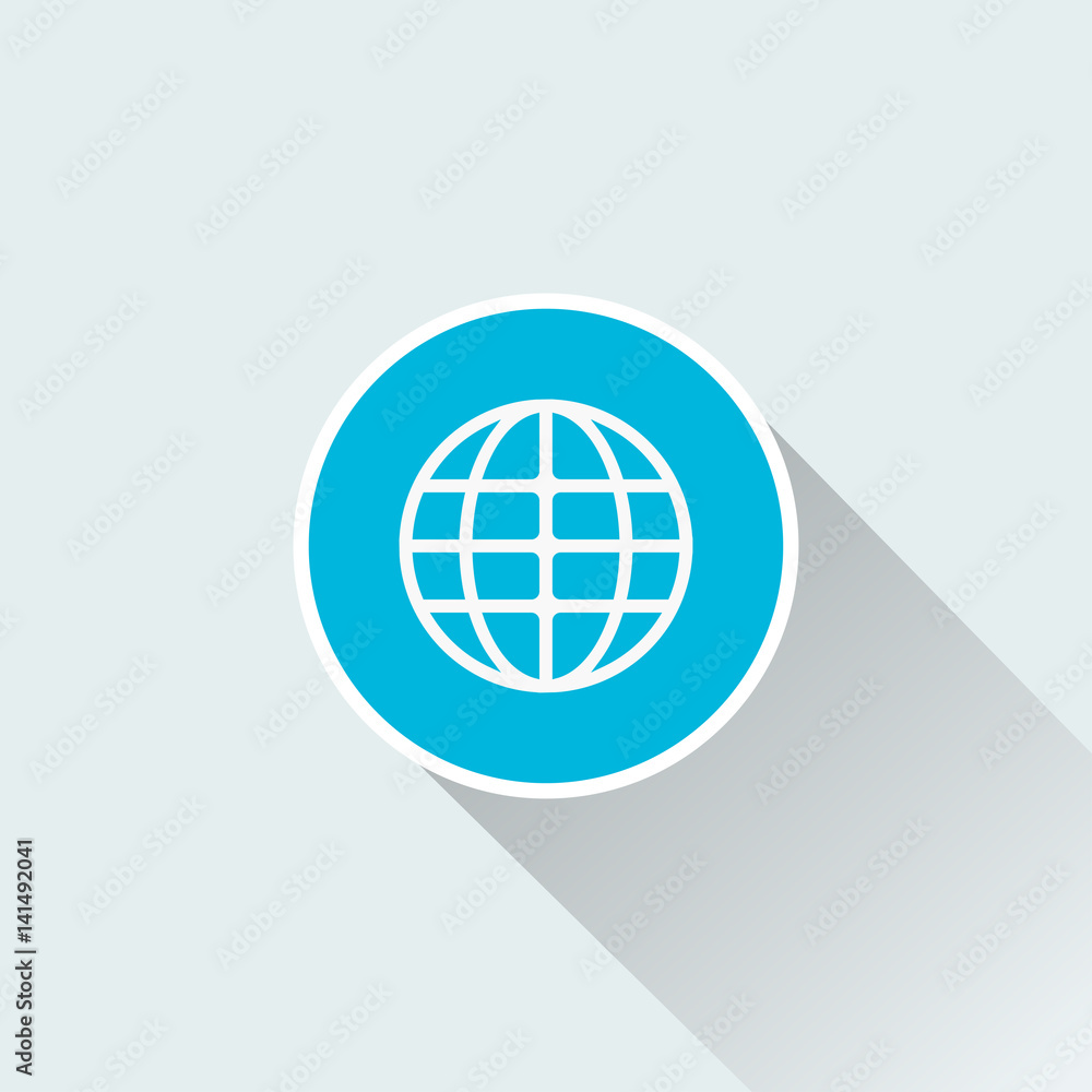 flat globe symbol icon flat globe symbol icon