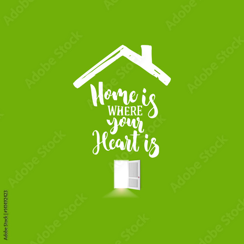House icon with open door and light
