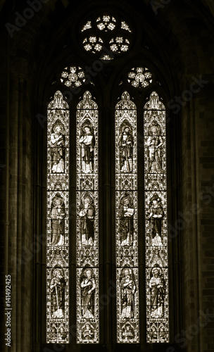 Stained Glass in Worcester Cathedral - The Freemasons Window