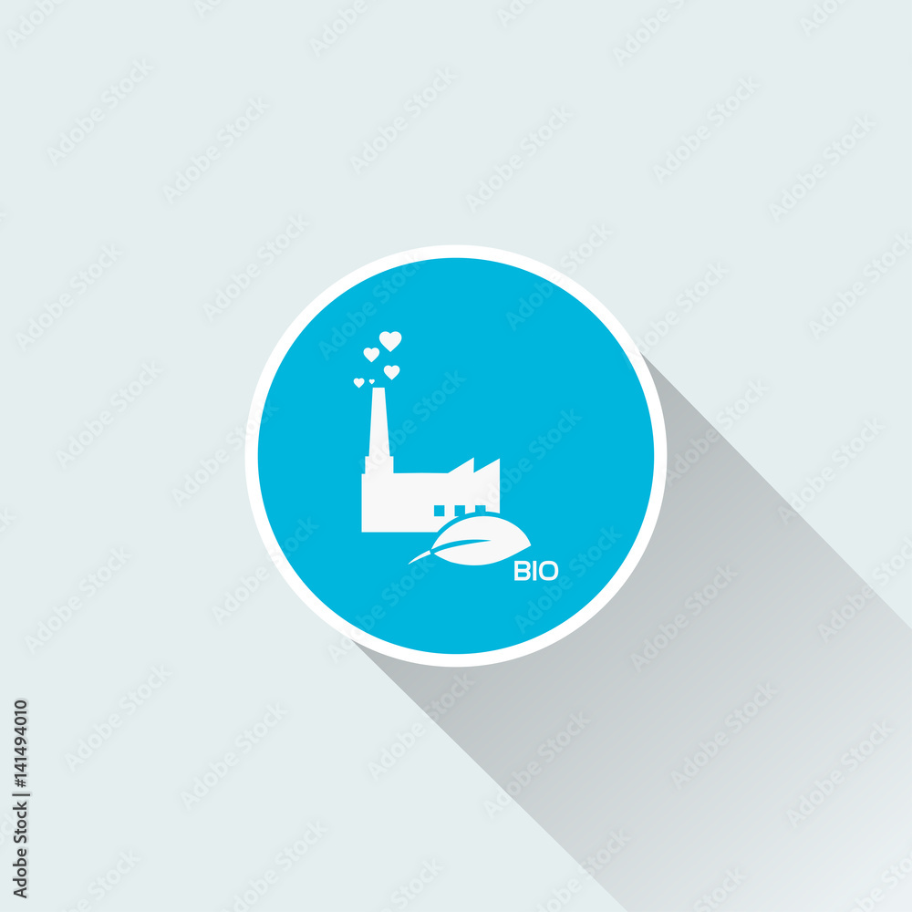 Fototapeta premium flat factory icon