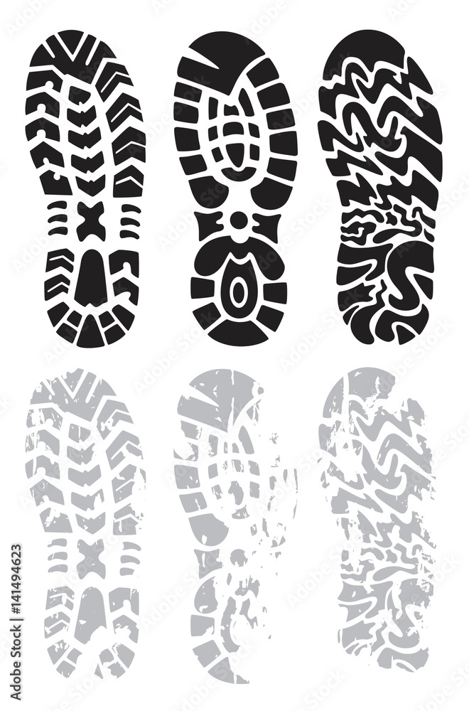 footprint shoes vector footprint shoes vector