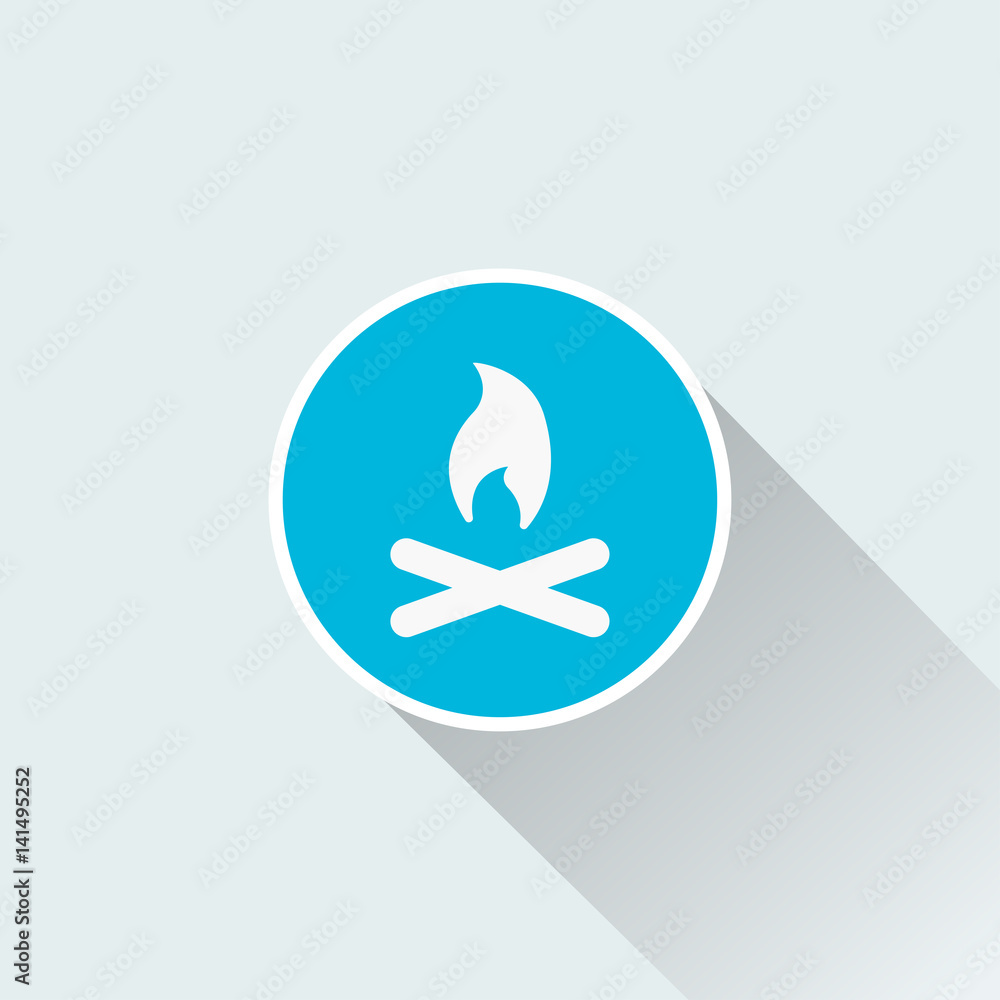 Obraz premium flat bonfire icon
